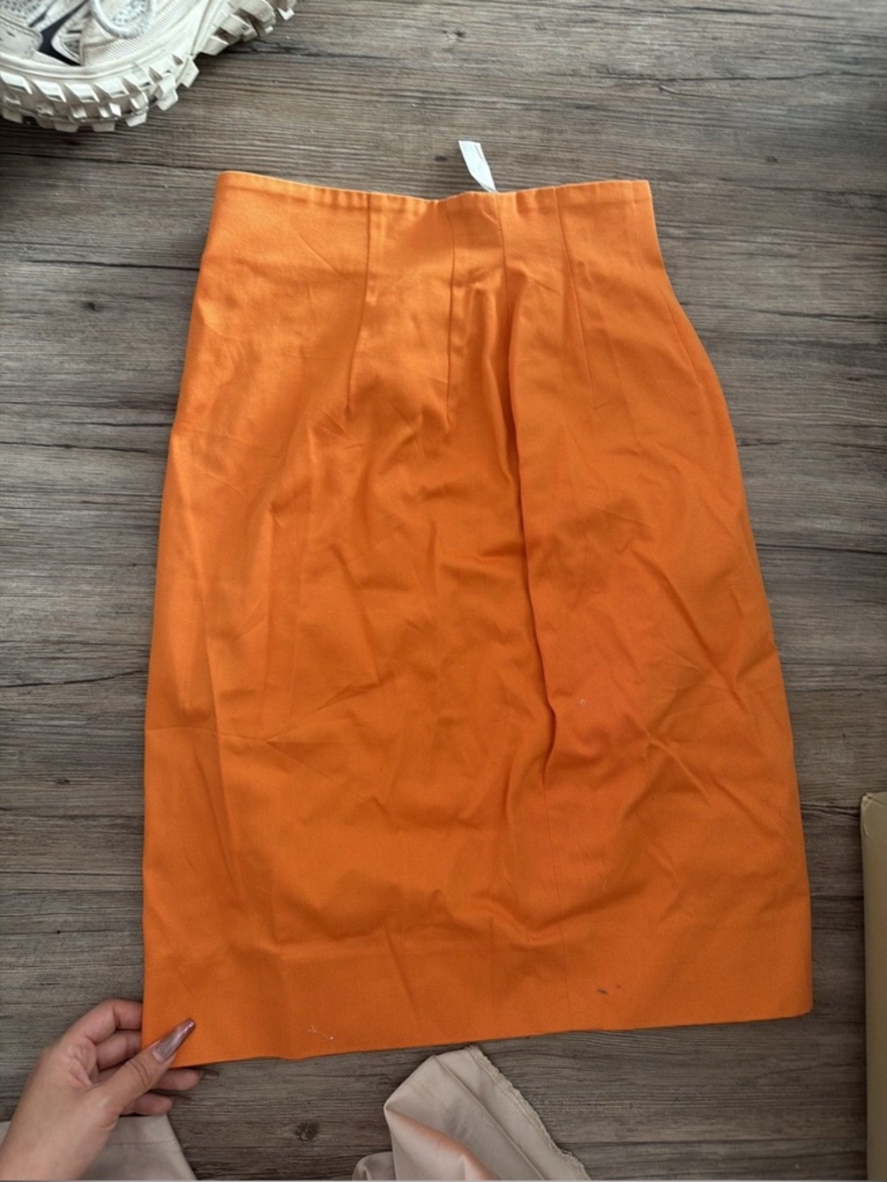 Celine Orange Pencil Skirt